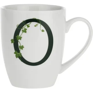 la Porcellana Becher Buchstabe O, weiß