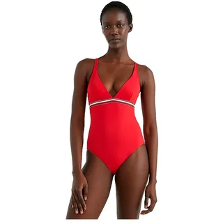 Tommy Hilfiger Damen Badeanzug Cut-out, Rot (Primary Red), XS