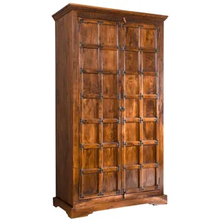 MASSIVMOEBEL24.DE Wohnschrank Akazie 115x60x212 honig lackiert OXFORD #0422 - Hellbraun