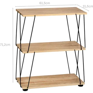 KESPER Bücherregal 61,5 x 31,5 x 71,2 cm Eiche