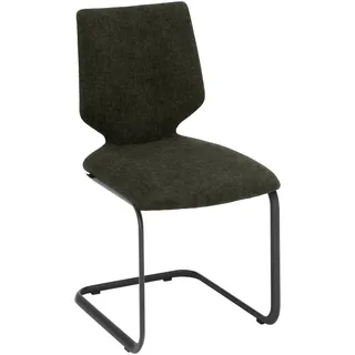 Venjakob Schwingstuhl , Anthrazit, Olivgrün , Metall, Textil , Uni , Rundrohr , 50x91x61 cm , Made in Germany, Dgm , Lederauswahl, Stoffauswahl, Typenauswahl , Esszimmer, Stühle, Schwingstühle