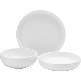 Novel Tafelservice , Weiß , Keramik , 12-teilig , Uni , Lfgb , Geschirr, Geschirrsets, Tafelservice