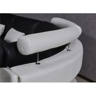 JV moebel Garnitur Wohnlandschaft L-Form Neu Designer Sofa Couch Ecksofa + Hocker Polster schwarz