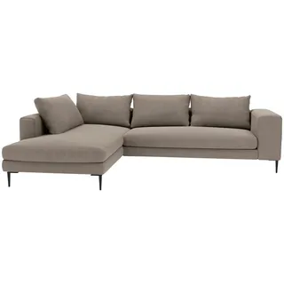 Trendmanufaktur Ecksofa , Taupe , Textil , Füllung: Schaumstoff, Silikon , Ottomane links, L-Form , 295x210 cm , Made in Eu , Stoffauswahl, seitenverkehrt erhältlich, Hocker erhältlich, Rücken echt , Wohnzimmer, Sofas & Couches, Wohnlandschaften, Ecksofas