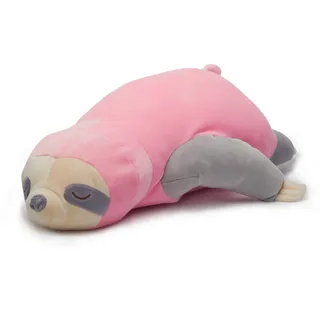 Nuffeldöns Faultier Kissen Kuscheltier Nackenkissen Stillkissen Schwangerschaftskissen für Kinder Stofftier sehr weich und flauschig (Rosa,105)