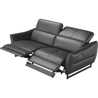 Egoitaliano 2,5-Sitzer »Dafne, elegantes Designsofa mit hohem Sitzkomfort« mit und ohne elektrischer Relaxfunktion, Kopfteile manuell verstellbar, schwarz,