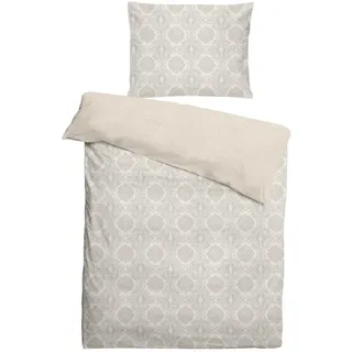 Ralph Bauer Bettwäsche , Perlmutt , Textil , Ornament , 140x200 cm , pflegeleicht, atmungsaktiv, hautfreundlich, bügelleicht, edel glänzend , Heimtextilien, Bettwäsche & Leintücher, Bettwäsche, Damast-Bettwäsche