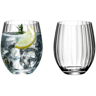 RIEDEL The O Wine Tumbler Longdrink - 2er Set, Trinkglas, Kristallglas, Spülmaschinenfest - 0515/90