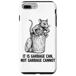 Hülle für iPhone 7 Plus/8 Plus Lustiger Retro-Abfalleimer für Ratten, kein Müll, kein Straßenüberlebender