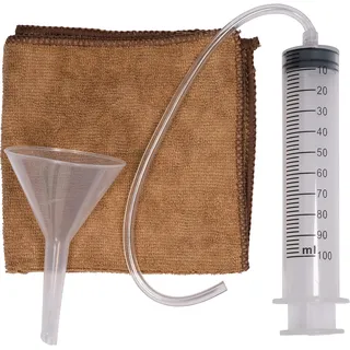 Güde 95367 RM Ölwechsel-Kit (Trichter, Öl-Spritze, Mikrofasertuch 30x30 cm)