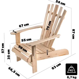 KADAX Strandkorb aus Naturholz