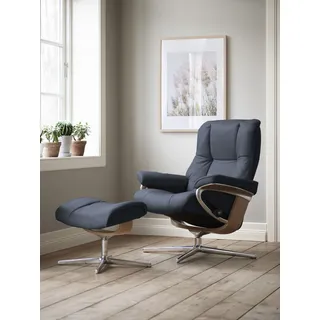 Stressless® »Mayfair«, (Set, Relaxsessel mit Hocker), mit Hocker, mit Cross Base, Größe S, M & L, Holzakzent Eiche