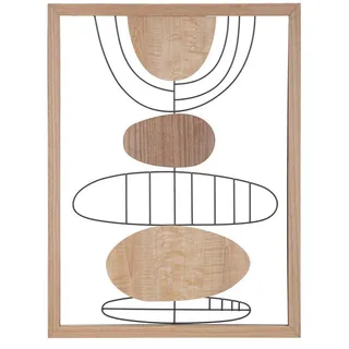Wanddeko , Naturfarben, Schwarz , Holzwerkstoff , 60x80x2 cm , Bilder & Rahmen, Wanddeko
