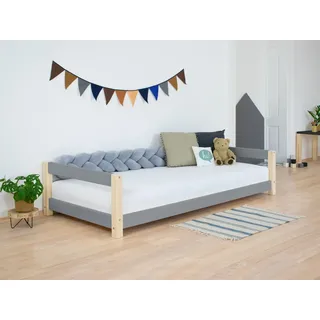 Kinderbett KIDDY 80 x 160 grau und naturholz - Grau