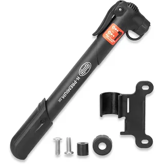 Heyner Luftpumpe kompakte Fahrradpumpe mit 8 bar schwarz