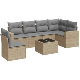 VidaXL 3251376, Hellgrau, Rattan, Gehärtetes Glas, 110 kg, Erwachsene & Kinder, 550 mm, 550 mm - Hellgrau