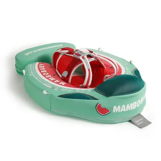 HECCEI Baby Schwimmring mit Sonnendach, Mambobaby Nicht Aufblasbarer Schwimmreifen Hautfreundlich und Weich Schwimmhilfe Baby Float Schwimmtrainer für Kinder 3 Monate bis 24 Monate