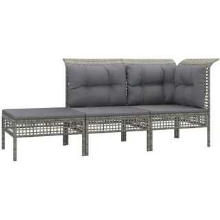 vidaXL Garten-Lounge-Set 3-tlg. grau