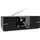 DIGITRADIO 371 CD BT - Stereo Digitalradio (DAB+, UKW, CD-Player, Bluetooth, Farbdisplay, USB, AUX, Kopfhöreranschluss, Kompaktanlage, Wecker, 10 Watt, Fernbedienung) Schwarz/Silber