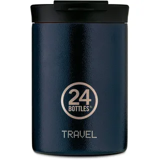 24BOTTLES Travel Tumbler - Trinkflasche 350ml, Thermos Kaffee Tee Getränke, Thermosflasche 6hHot/24hCold, Wasserflasche 100% Versiegeltem Deckel, Umweltfreundliche Trinkflasche Edelstahl, Deep Blue