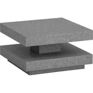 FineBuy Couchtisch FineBuy 60 cm Wohnzimmertisch Sofatisch Quadratisch Klein Kaffeetisch - Grau