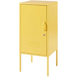 [en.casa] Nachtschrank Hausjärvi 35 x 35 x 82 cm Gelb