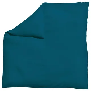 Schlafgut Bettdeckenbezug , Petrol , Textil , Uni , 200x200 cm , Textiles Vertrauen - Oeko-Tex®, AZO-frei, Bsci, Oeko-Tex® Standard 100, Oeko-Tex® Made IN Green , pflegeleicht, atmungsaktiv, bügelleicht, schadstoffgeprüft, weiche und anschmiegsame Oberfläche, bio , Heimtextilien, Bettwäsche & Leintücher, Bettwäsche, Jersey-Bettwäsche