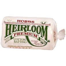 Hobbs 90 x 108-Inch Queen Heirloom Premium Cotton Batting, White by Hobbs