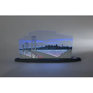Motivleuchte San Francisco Länge ca 47cm NEU Schwibbogen Lichterbogen LED USA Am