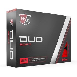 Wilson Staff Duo Soft Golfbälle, 12 Bälle, Rot