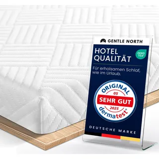 Hochwertiger Topper 100x200cm 5cm hoch - Matratzentopper mit weicher, kühlender Gel-Memoryschicht bis 100 kg - Ökotex 100 Zertifiziert - Bezug atmungsaktiv & waschbar
