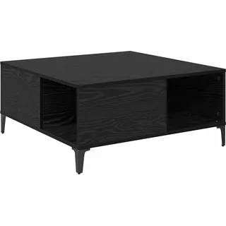 vidaXL Couchtisch Schwarz Eichen-Optik 80 x 80 x 36,5 cm Holzwerkstoff - Schwarz