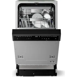 Velaire Einbau-Geschirrspüler (teilintegrierbar, 450 mm breit, Schwarz)