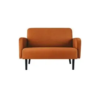 meet powered by PAPERFLOW 2-Sitzer Sofa LISBOA braun schwarz Stoff 124,0 x 81,5 x 83,0 cm, 1 St.