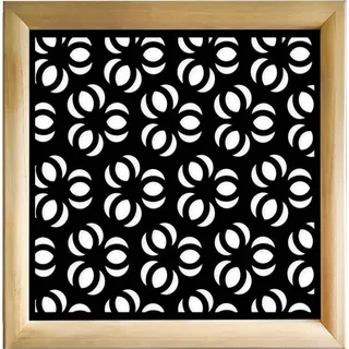 ELLISSE - Moduli Decorativi in holz e PVC 73x73 cm schwarz