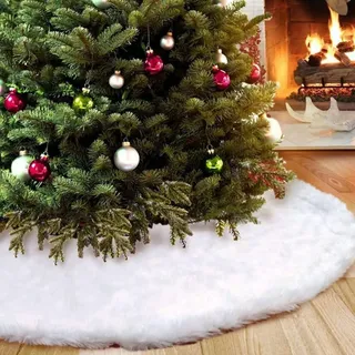 Weihnachtsbaum Decke Weiss, Weihnachtsbaumdecke Weihnachtsbaum Röck Runde - Ø 90 cm