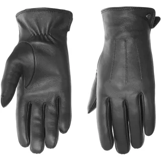 Lederhandschuhe PEARLWOOD "Travis", Herren, Gr. 10, schwarz, Schafsleder, unifarben, Handschuhe Lederhandschuhe, Glattlederhandschuh