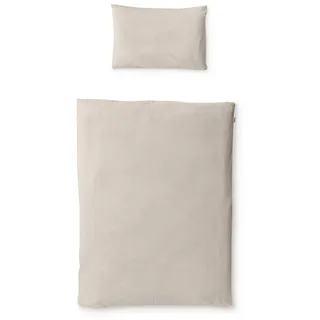 Ehrenkind® Bettwäsche-Set Renforcé | 100% Bio-Baumwolle | Standard 100 by Oeko-TEX | 100x135cm + 40x60cm Beige | Bettwäsche 135x100