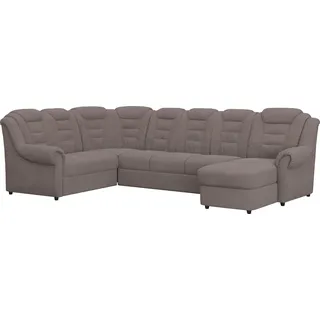 Home affaire Wohnlandschaft »Boston U-Form« mit hoher Rückenlehne, wahlweise mit Bettfunktion & Stauraum, braun