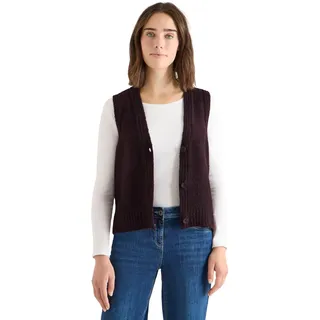 Cecil Bouclé Weste Eggplant red XL