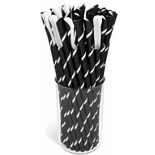 125 Stück Slush Eis Löffelstrohhalme Papier Strohhalme Kompostierbar Plastikfrei 200 MM X 8 MM Löffel Eiskaffee