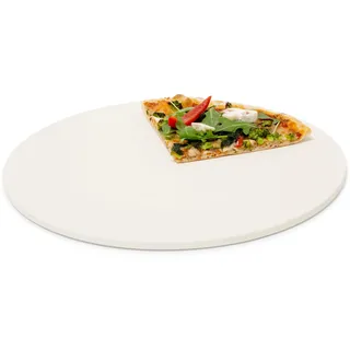 Relaxdays Pizzastein 33 cm Stein beige
