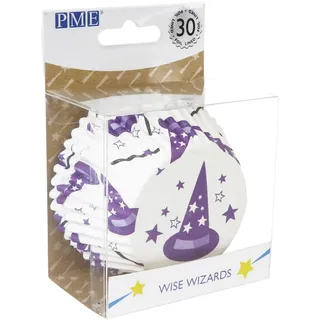 PME Halloween Folienbeschichtete Cupcake-Förmchen - Weise Zauberer (30 Stück)