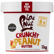 Pip & Nut - Knuspringe Erdnussbutter (1kg) | Kein Palmöl, ohne Zuckerzusatz, ein natürliches Produkt, vegan und Einzelner Ursprung Hi-Oleic Erdnüsse
