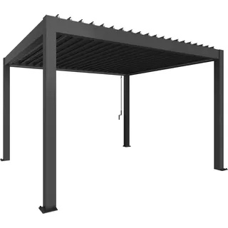 Biohort Pergola 255 cm x 404,5 cm x 367,5 cm Dunkelgrau-Metallic