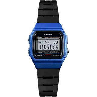 Damen Uhren LED Elektronik Digitaluhr 50M Wasserdicht Outdoor Sportuhr Junge Mädchen LED Elektronik Armbanduhr Plastik Lünette mit Kautschuk Band