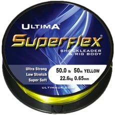 Ultima Superflex Shock Leader, Gelb, 40.0lb/18.1kg