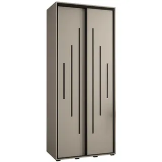 Möbel Kryspol Schwebetürenschrank 235,2/110/60 2-türig , Kaschmir , Holz , Nachbildung , 110x235.2x60 cm , Schlafzimmer, Kleiderschränke, Schwebetürenschränke