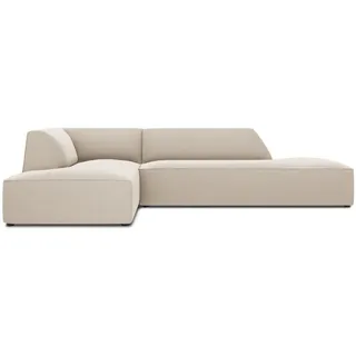 Micadoni Ecksofa links Ruby aus Samt beige 4 Sitzplätze , Beige , Textil , L-Form , 273x180 cm , Hergestellt in Europa, Oeko-Tex® , Wohnzimmer, Sofas & Couches, Wohnlandschaften, Ecksofas