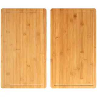 bremermann Herdabdeckplatte 2er-Set, Bambus , Holz , 52x4x30 cm , Küchen, Küchenelektrogeräte, Herde, Herdabdeckplatten